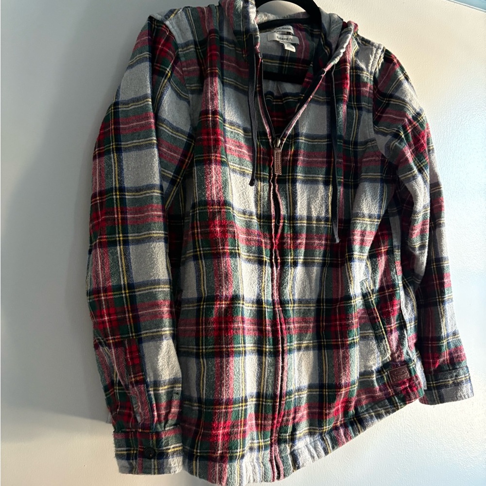 L.L. Bean Multicolor Plaid Relaxed Fit Jacket